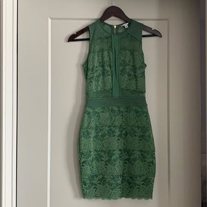 Olive Green Lace Dress